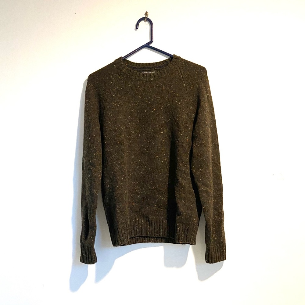 HUNTER GREEN SWEATER WOOL AND CASHMERE FOR HOLIDAY